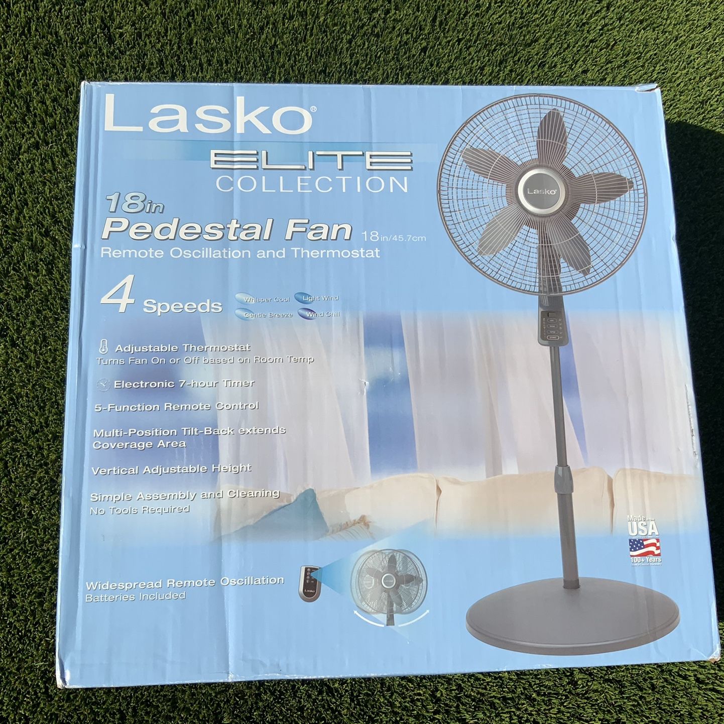 Lasko S18640 Elite Collection 18-inch Pedestal Fan Remote control Brand new  for Sale in Fresno, CA - OfferUp