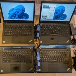 Lots of Lenovo ThinkPad T470  Core I-5 16GB RAM 256GB SSD Laptop 