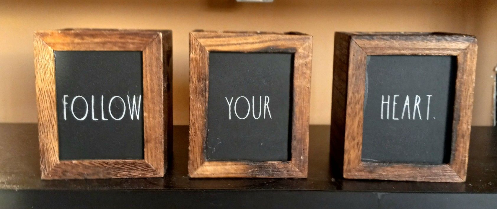 Set Of 3 Rae Dunn  Storage Cubes Holder Office Desk Organizer Wooden Farmhouse