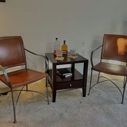 wood End Table with Drawer and Shelf