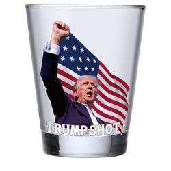 4 Pack - 2 oz Trump Shot Glass, Funny Gift, Christmas Gifts, House Warming Etc