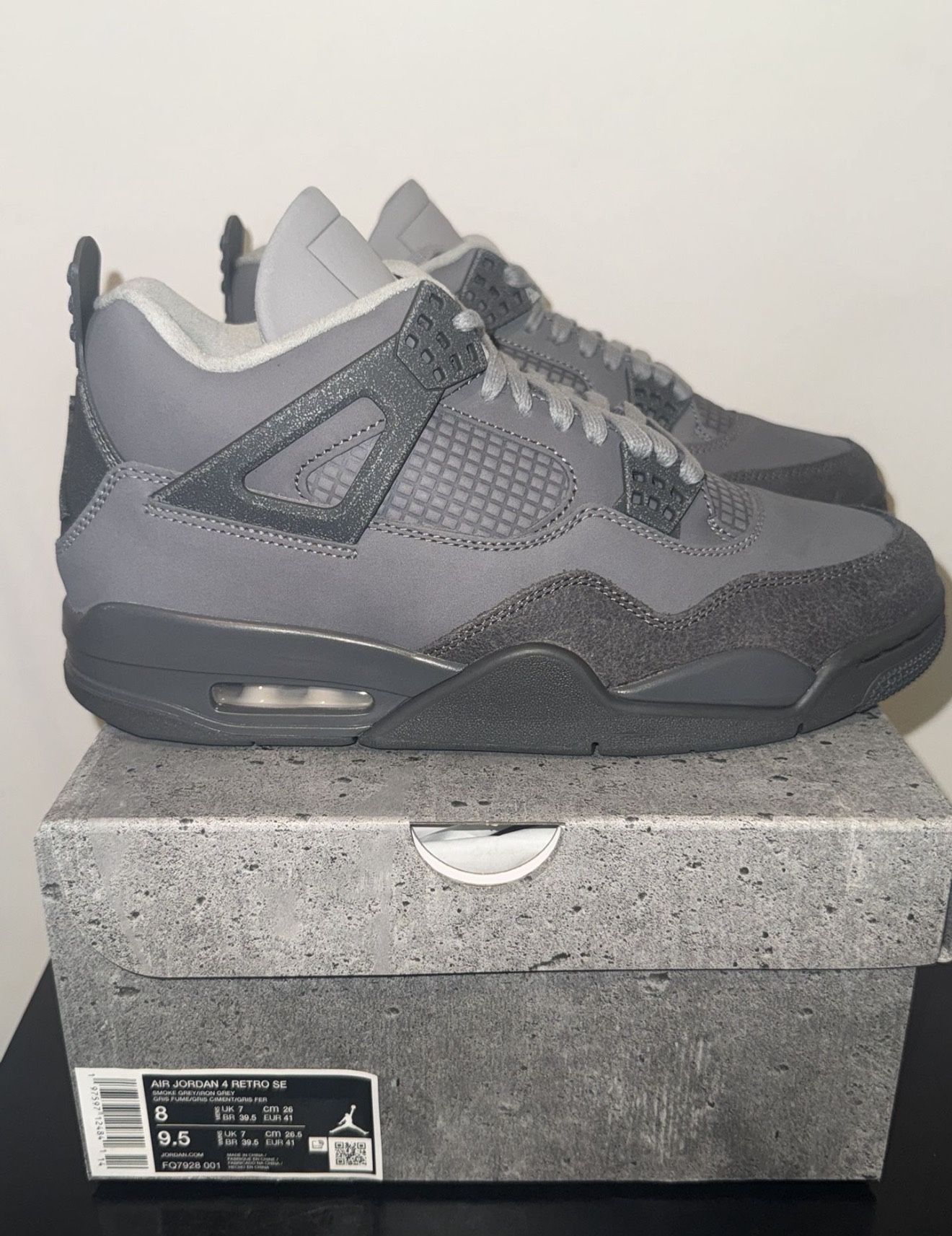 Jordan 4 Retro Olympics Wet Cement Size 8