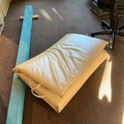 Balance Beam And Gym Mat