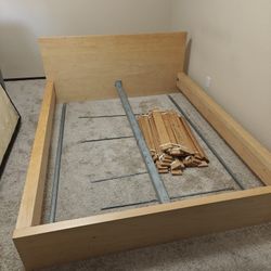 Free Queen Size Bed Frame, Good Quality Mattress, And Box Spring -  All For Free
