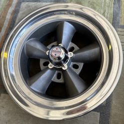 VINTAGE SINGLE  15X7 TORQ THRUST STYLE  5ON5 & 5 1/2 CHEVY FORD FOR SPARE WHEEL