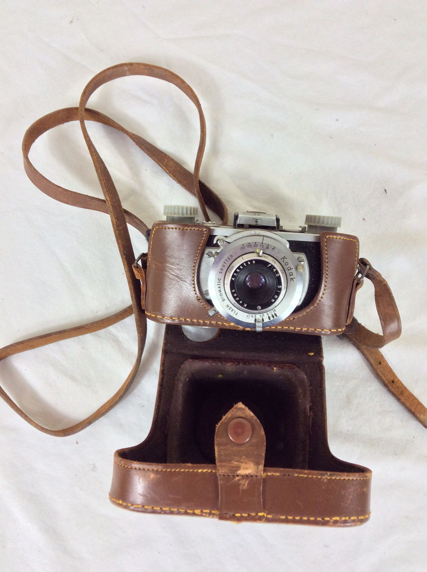 Vintage 1940's Kodak 35 camera with Anaston 51mm 4.5 lens & original case