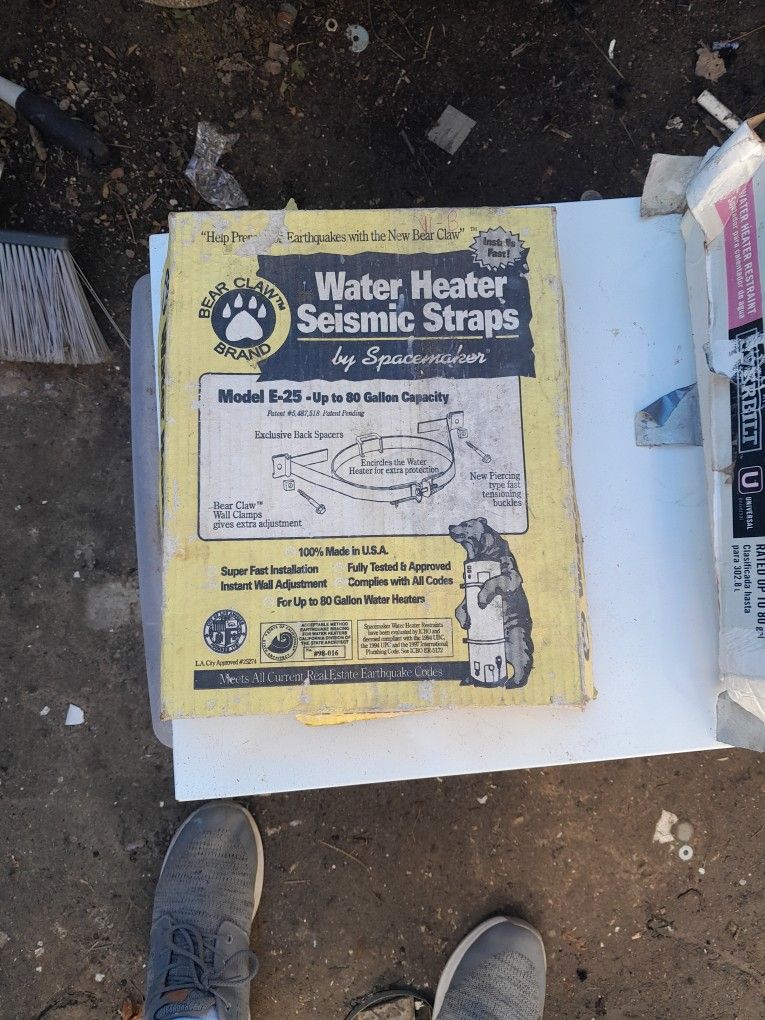 Water Heater Straps 1 Box Complete, The Other Box Just 1 Strap for Sale
