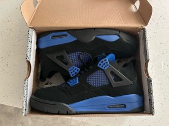 Jordan Retro 4 Black Deep Royal Blue size 9