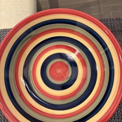 Vintage Abstract Circle Art Serving Platter