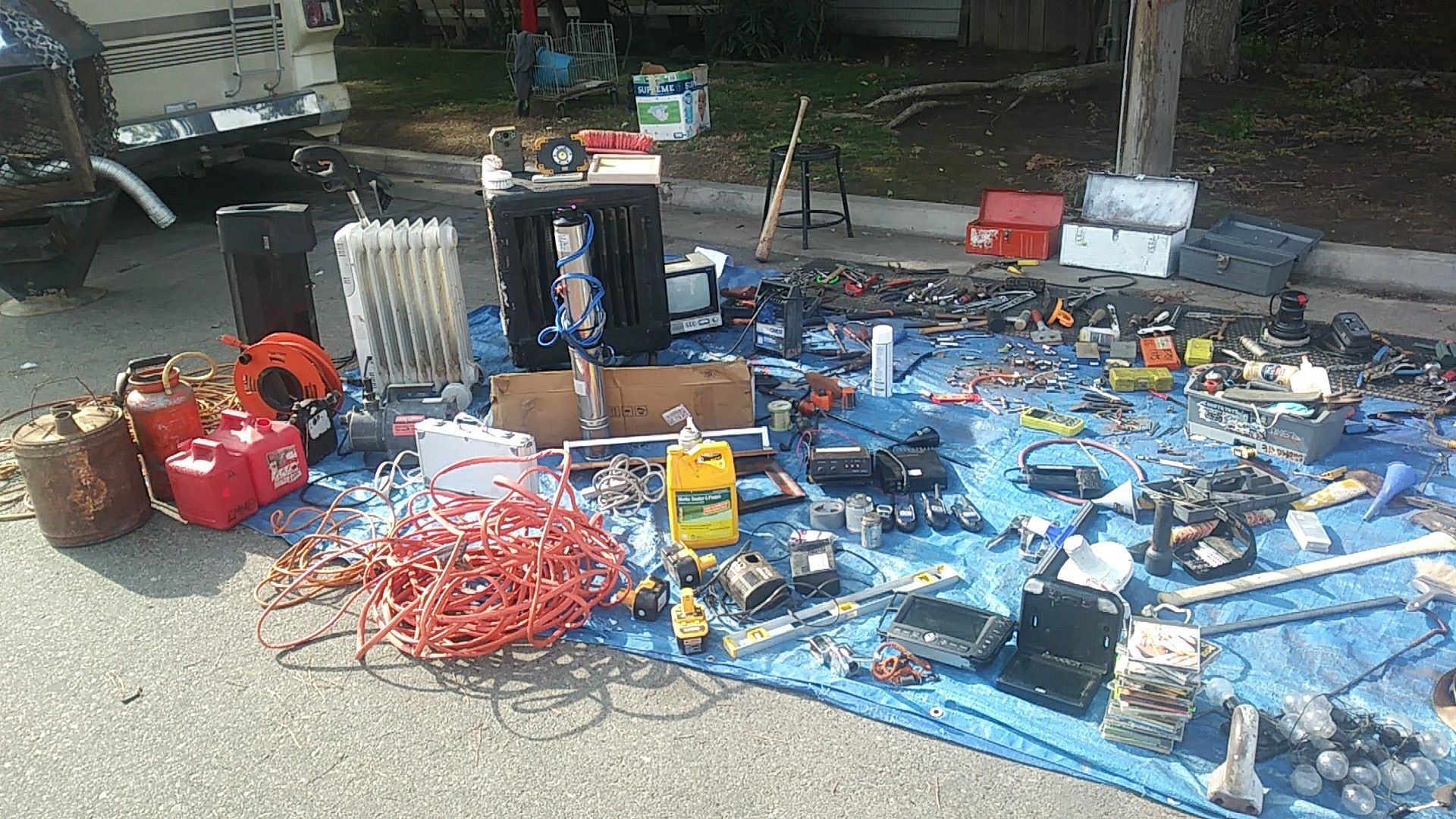 Tools..heaters..fireplace..kenwood...air compressor..submersible deep well pump