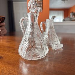 Chintz (etched) Fostoria Oil Cruet And Stopper