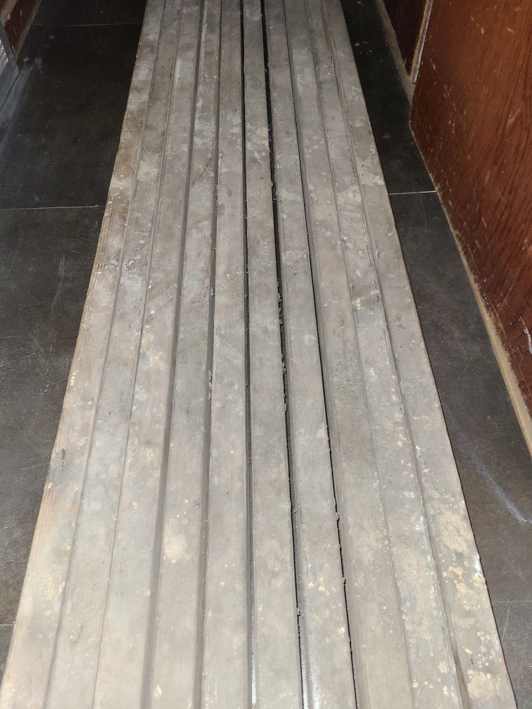 Antique Wooden Scaffold Stage. 8ft To 14ft