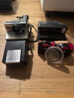Vintage Camera Lot with Flash and Lens Filters
