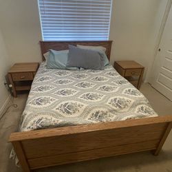 Queen Bed And Bed Frame 