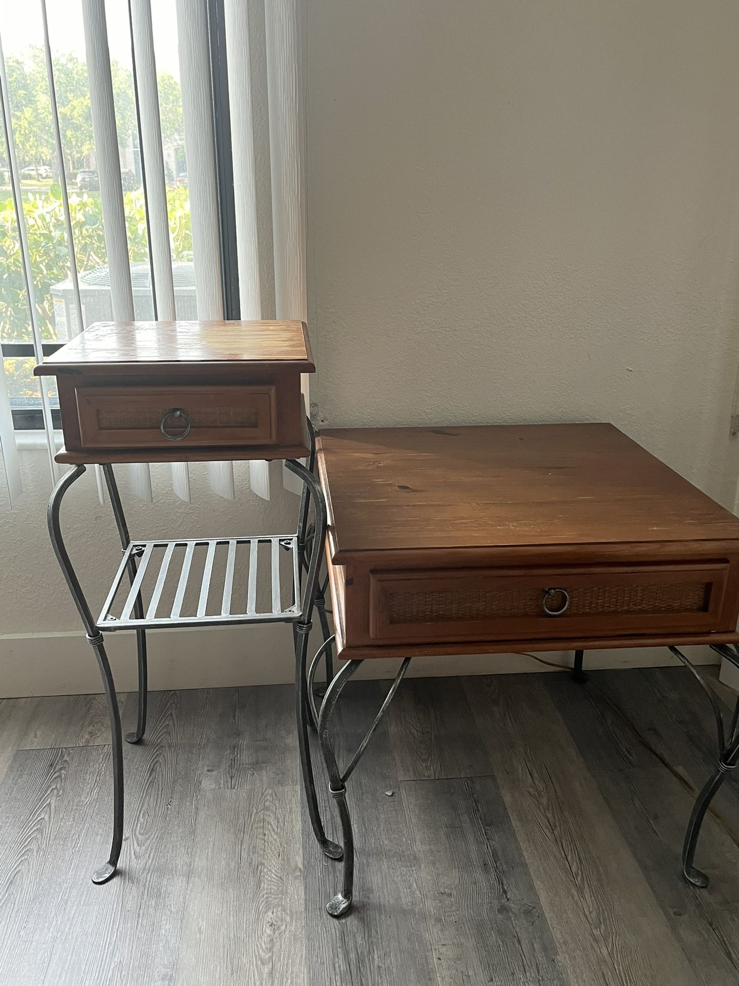 Wooden End Table Set