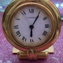 Cartier Colisée travel or desk alarm clock