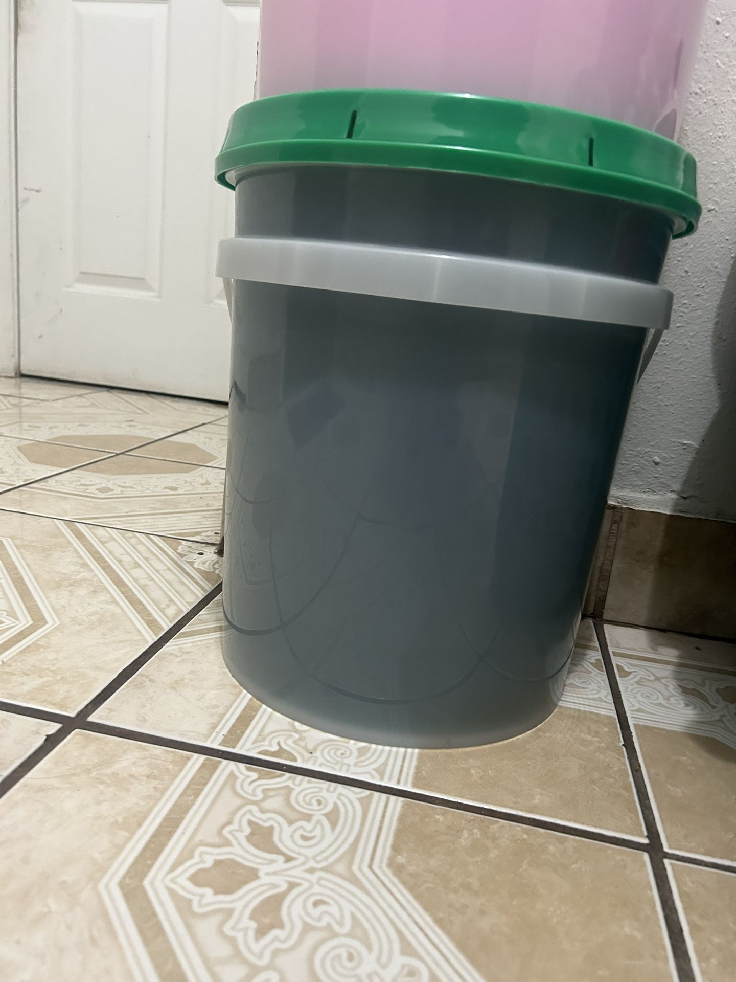Buckets Of Detergent And Softener 