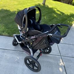 Bob Stroller With Infant Car seat, Attachment, And Two Car Bases
