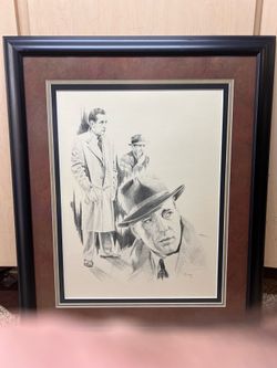Set of 2 Large Aaron Brothers Framed Classic Movie Portrait Art