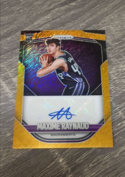 2025-26 Maxime Raynaud Panini Prizm Gold Shimmer Rookie Auto /10