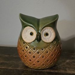 6" Owl Tealight Candle Holder