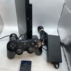 PlayStation 2 PS2 Slim Console SCPH- W/ Controller & Memory Card Tested
