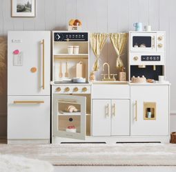 Tiny Land Play Kitchen for Kids, Toy Kitchen Set with Plenty of Play Features