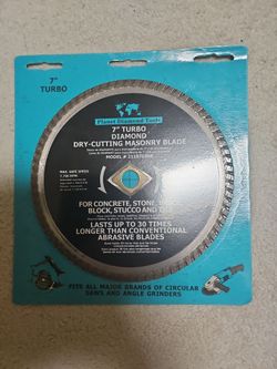New 7" Diamond Dry Cutting Masonry Blade