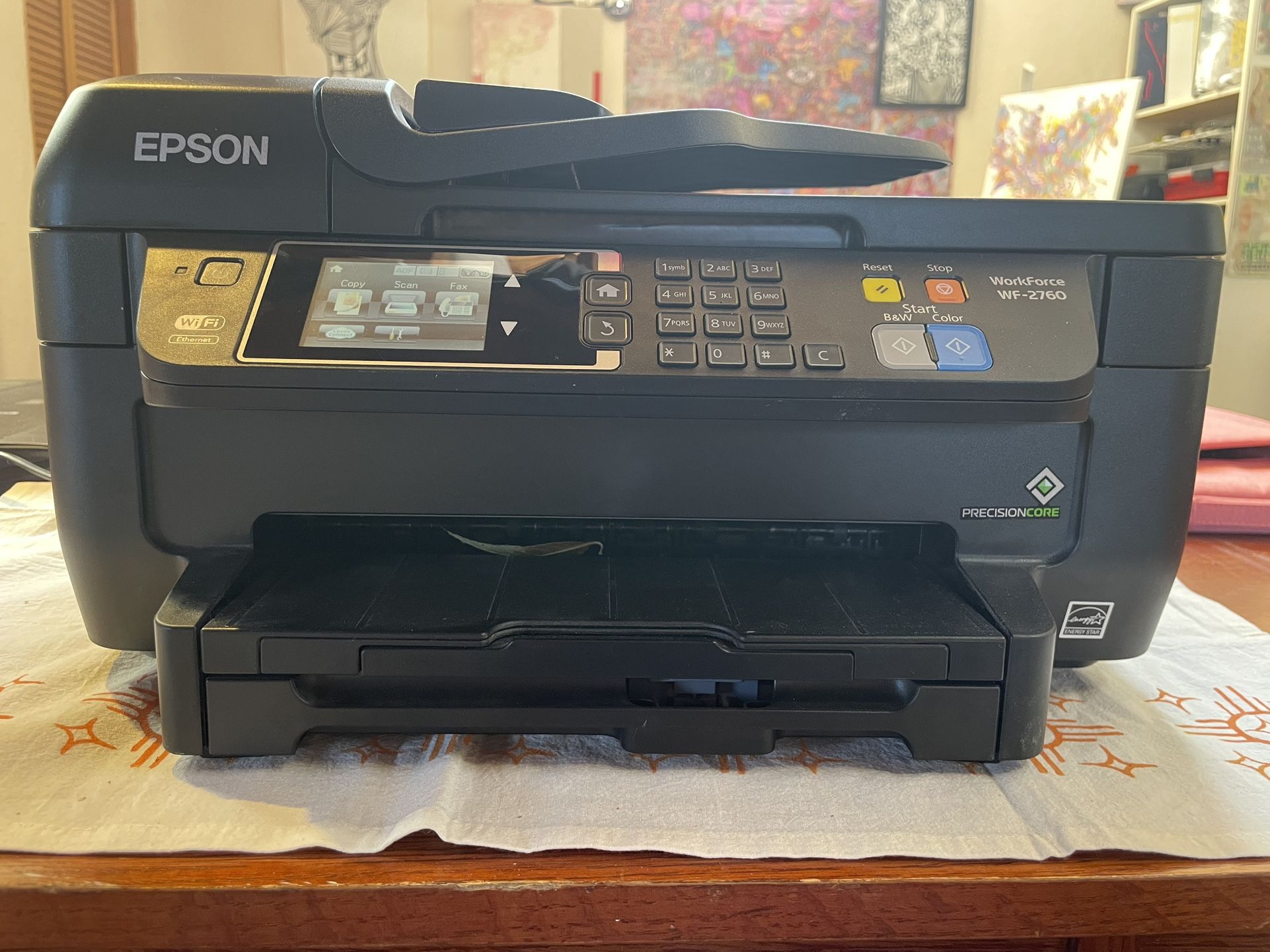 $200/OBO Epson WF-2760 All-in-One Wireless Color Printer with Scanner, Copier, Fax, Ethernet, Wi-Fi Direct & NFC