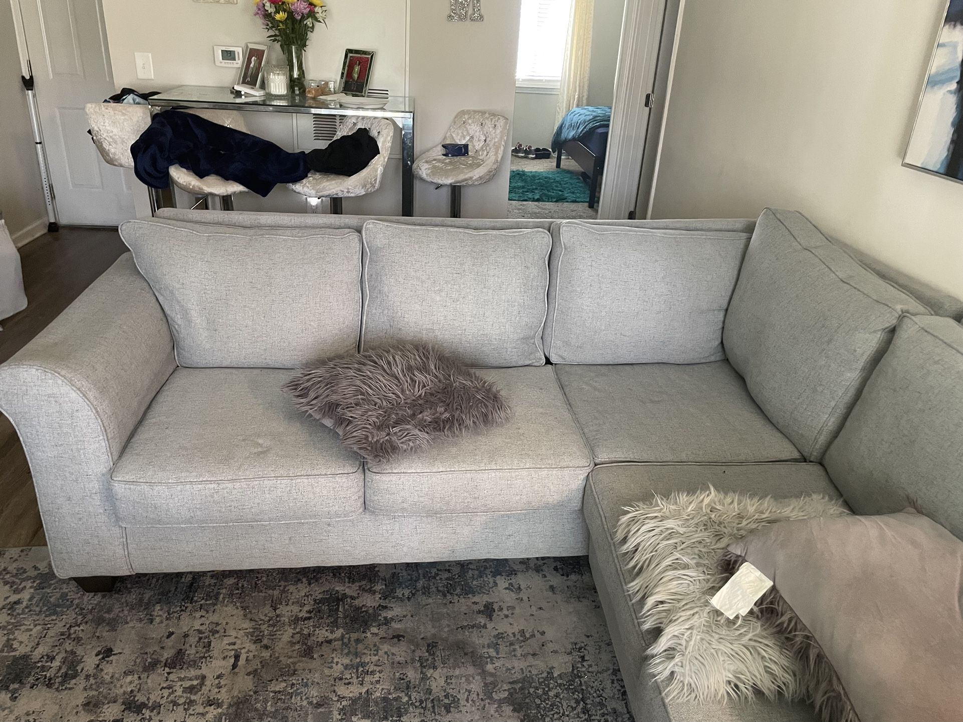 Blueish Grey Sectional 