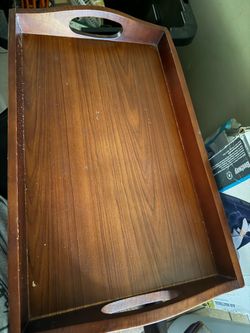 Wooden Serving Tray with Handles