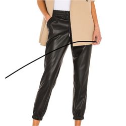 NWT N: Philanthropy Luna Faux Leather Joggers Medium