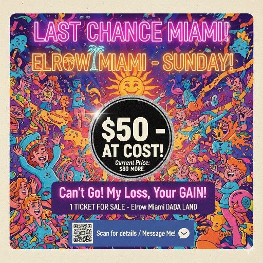🔥 ONLY $50! Elrow Dada Land Miami Ticket at Cost! (Current Price $80+)