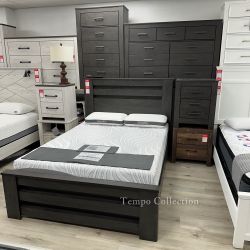 3-Pcs Bedrrom Set, Queen Bed Frame, Dresser and N.stand, King Size is available too, SKU#10B249SET
