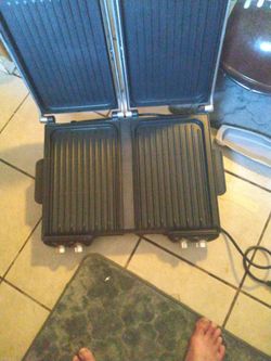 George Foreman Grilling Machine Double Knockout  Indoor Outdoor Grillingschineod  Ggr88dk