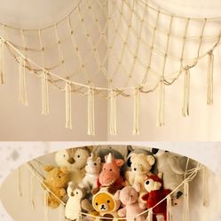 NEW Macrame Corner Plush Stuffed Animals Toy Hammock
