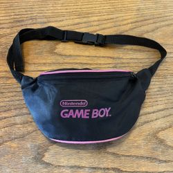 Like New Nintendo GameBoy Black / Pink Fanny Zip Pouch 