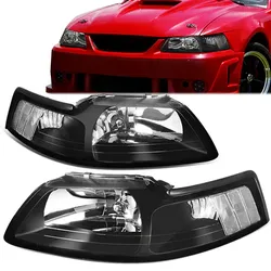 LA Zona Auto Parts 1999 to 2004 Ford Mustang Headlights Luces Micas Calaveras Faros Focos Luz Light