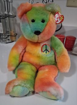 1999 TY Beanie Buddies Peace Bear