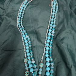 Turquoise And Blue Statement Necklace 