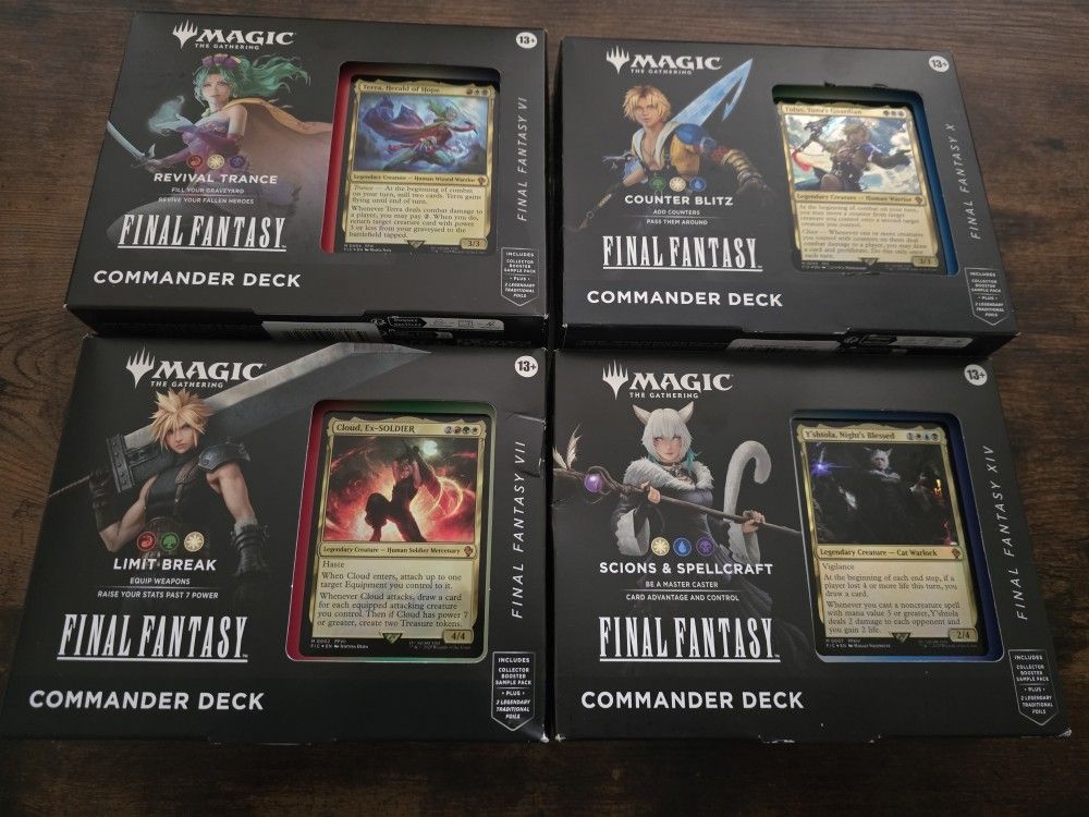 MTG Final Fantasy Commander Decks - Full Set!