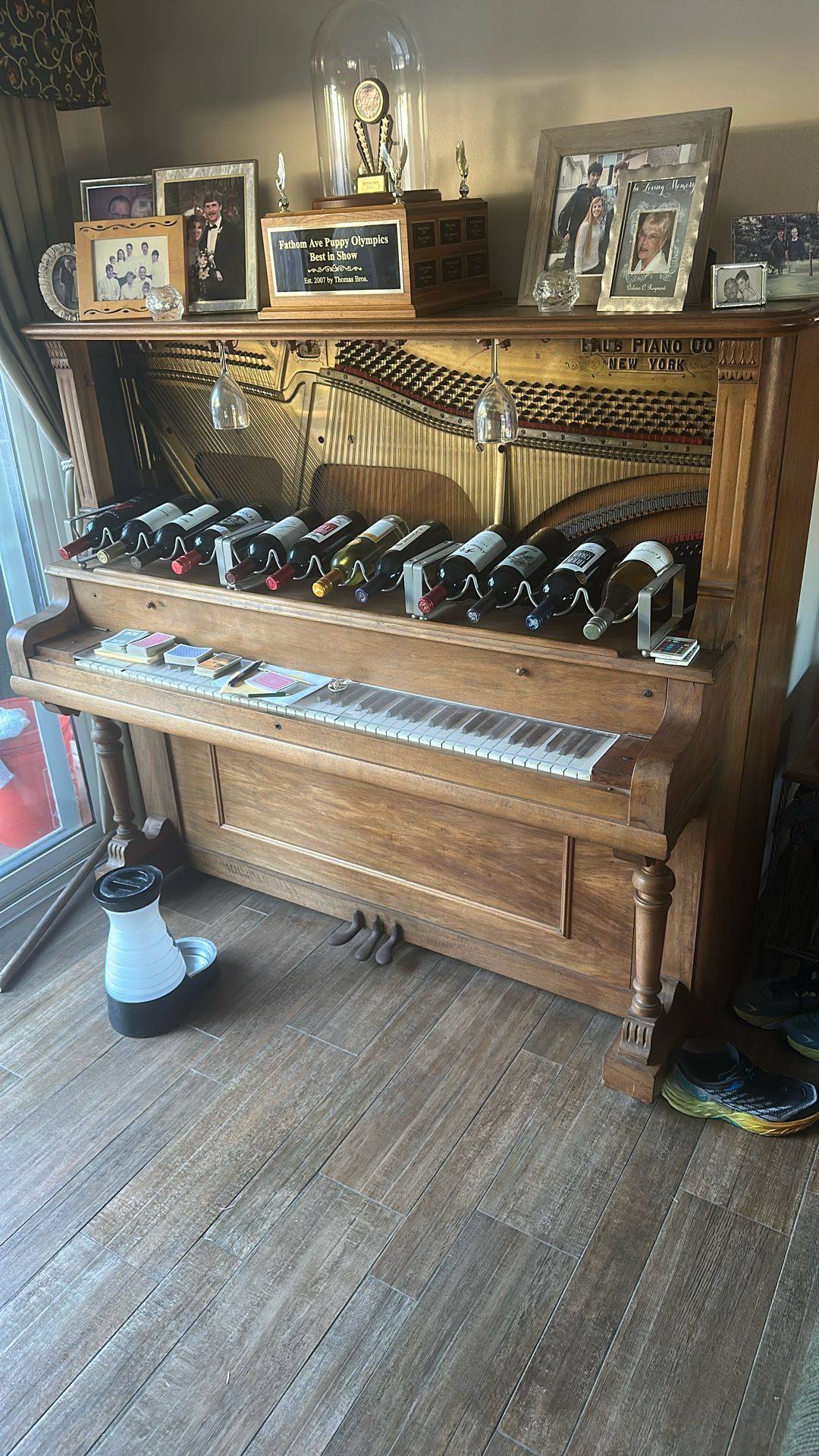 Wine Rack Repurposed Piano
