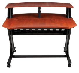 Studio Trends 46 inch Studio Desk with Dual 4U Racks Cherry