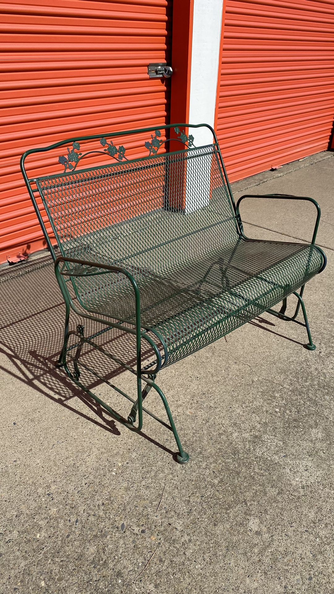 Green Metal Swing Patio Chair 