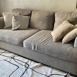 Ashley furniture gray sofa couch set with rug