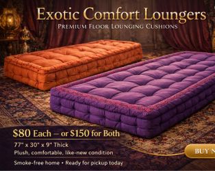 Exotic Comfort Loungers*Premium Floor Lounging Cushions