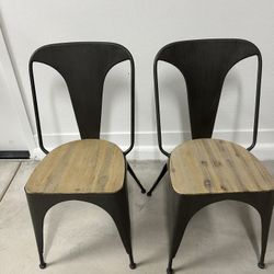 Metal/Wood Dining Chairs