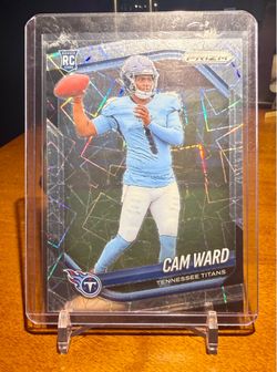 2025 Panini Prizm Football Cam Ward Lazer Prizm Rookie Card #352 Titans NFL