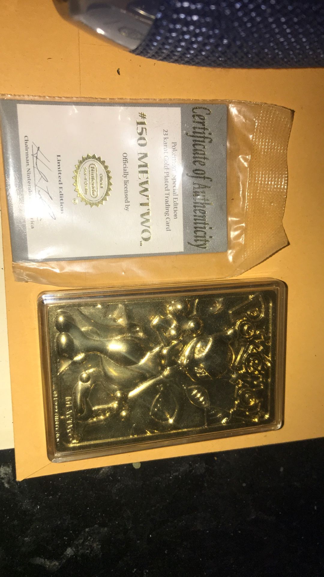 Pokémon Special Edition 23 Karat Gold Plated Trading Card