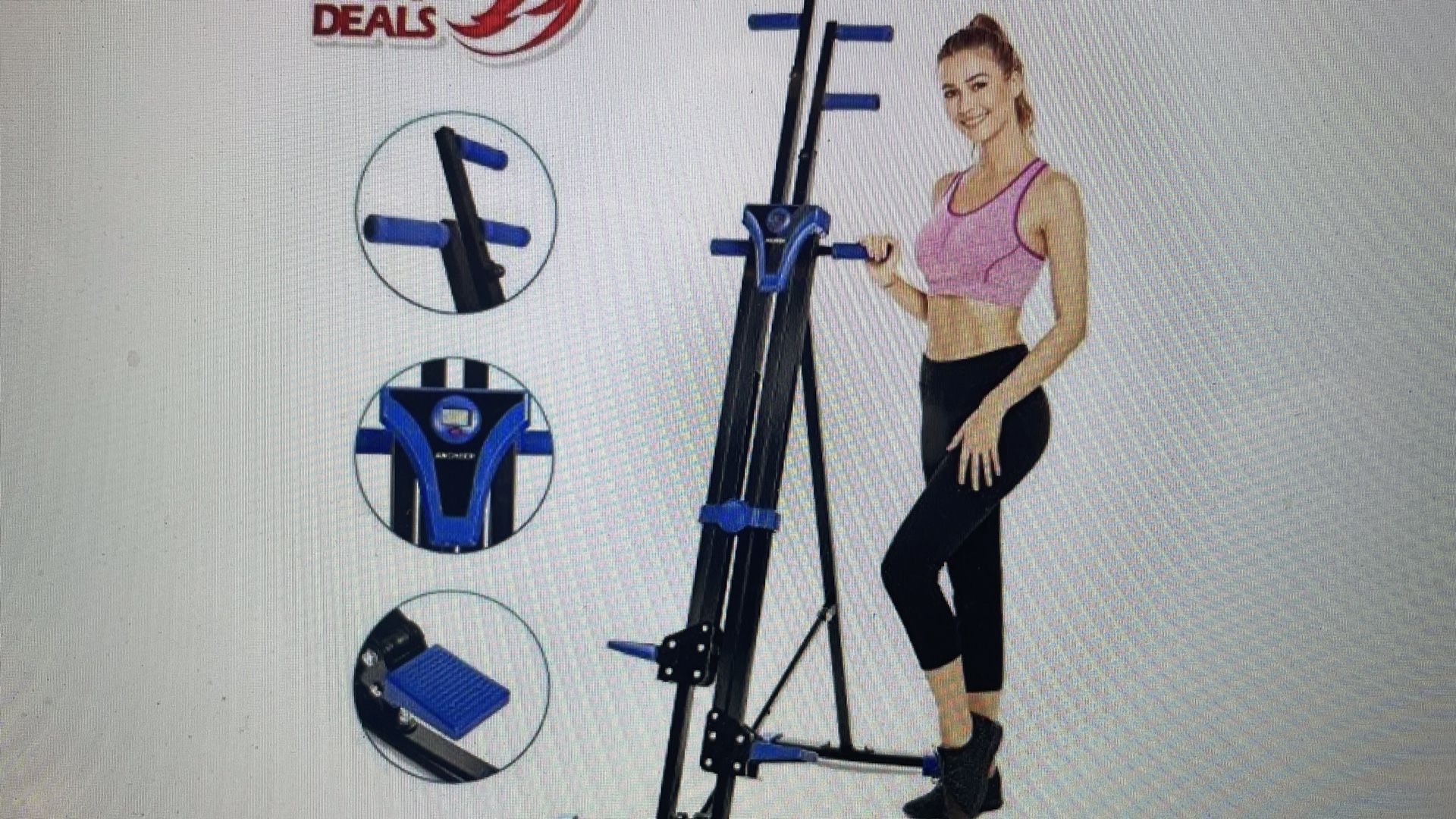 Acheer~Folding Vertical  Climber Stepper Fitness Expercise Equipment 